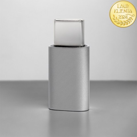 Qoltec Adapter przejściówka USB-C 3.1 | Micro USB | MHL | Aluminiowy