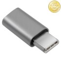 Qoltec Adapter przejściówka USB-C 3.1 | Micro USB | MHL | Aluminiowy