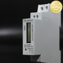 Qoltec Jednofazowy elektroniczny licznik | miernik zużycia energii na szynę DIN | 230V | LCD | 1P | Slim