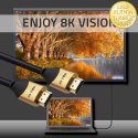 Qoltec Kabel HDMI v2.1 Ultra high speed 8K | 60Hz | 30AWG | GOLD | 1m
