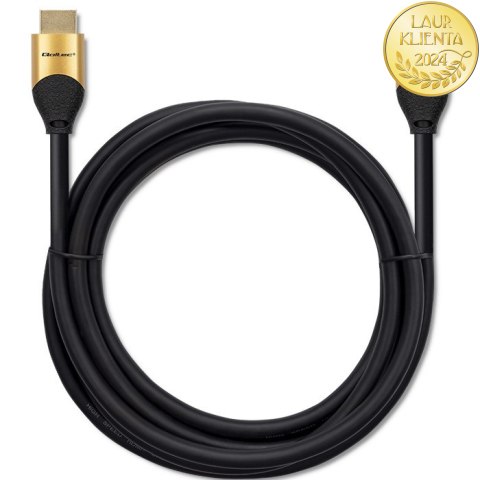 Qoltec Kabel HDMI v2.1 Ultra high speed 8K | 60Hz | 30AWG | GOLD | 1m