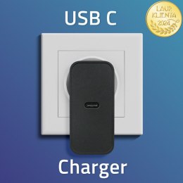 Qoltec Ładowarka Super Quick PD | 1xUSB-C | 65W | 5-20V | 3-3.25A | Laptop | Smartfon | Czarna