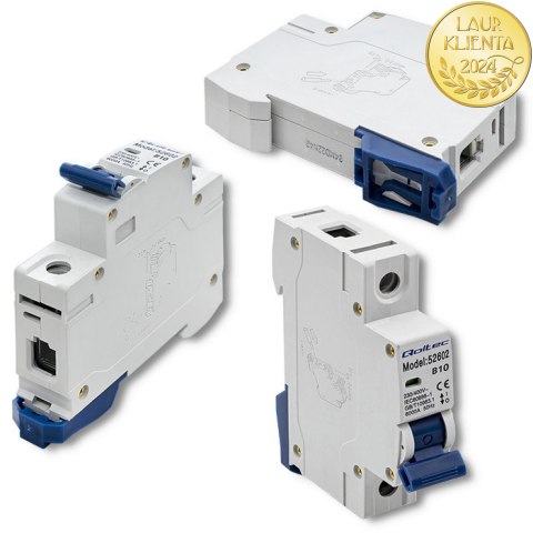 Qoltec Wyłącznik nadprądowy B10 | Bezpiecznik | AC | 10A | 1P