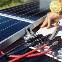 Qoltec Zestaw narzędzi solarnych kompatybilnych ze złączami MC4 | Zaciskarka + Automatyczny ściągacz izolacji