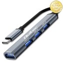 Qoltec Hub Adapter USB-C 3.1 4w1 | USB 3.0 | 3x USB 2.0