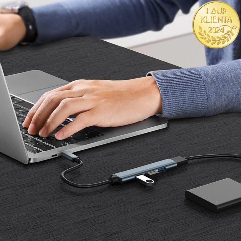 Qoltec Hub Adapter USB-C 3.1 4w1 | USB 3.0 | 3x USB 2.0