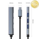 Qoltec Hub Adapter USB-C 3.1 4w1 | USB 3.0 | 3x USB 2.0