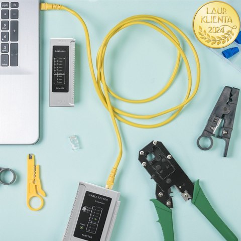 Qoltec Modułowa zaciskarka do cięcia i zaciskania kabli Ethernet 8P 6P 4P