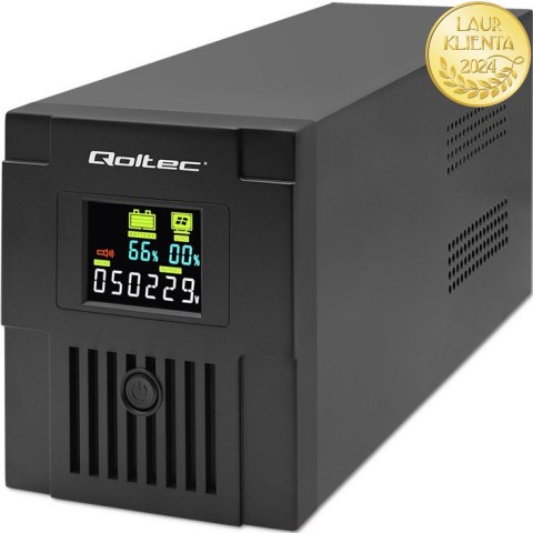 Qoltec Zasilacz awaryjny UPS Line Interactive | Monolith | 1500VA | 900W | LCD | USB | RJ45