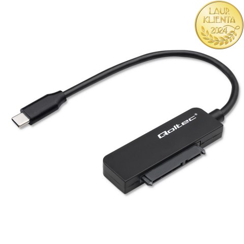 Qoltec Adapter SATA | Przejściówka na dysk SSD HDD 2.5" | USB-C | Super speed 5Gb/s | 2TB | 19cm