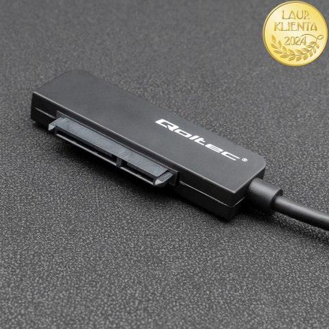 Qoltec Adapter SATA | Przejściówka na dysk SSD HDD 2.5" | USB-C | Super speed 5Gb/s | 2TB | 19cm