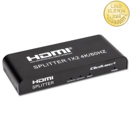 Qoltec Aktywny rozdzielacz Splitter 2 x HDMI 4K x 2K | 6Gb/s | 60Hz | High stability