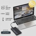 Qoltec Aluminiowa Obudowa | Kieszeń na dysk SSD HDD 2.5" | SATA | USB 3.0 | Super speed 5Gb/s | 2TB | Czarny