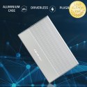 Qoltec Aluminiowa Obudowa | Kieszeń na dysk SSD HDD 2.5" | SATA | USB 3.0 | Super speed 5Gb/s | 2TB | Srebrny