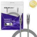 Qoltec Kabel Patchcord FTP | CAT5e | 2 x RJ-45 | 1.5m | High speed | Gold | Ekranowany