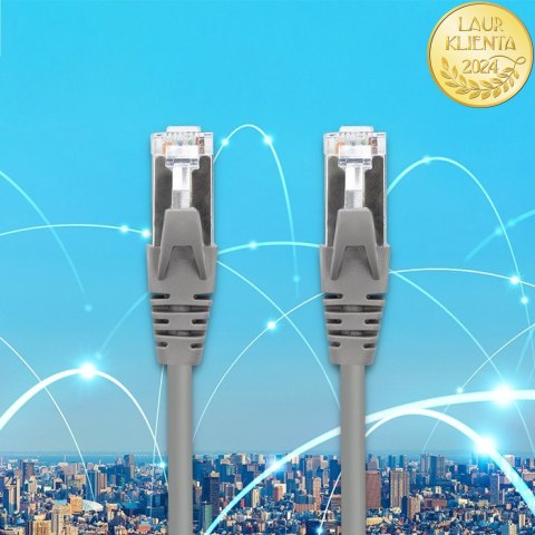 Qoltec Kabel Patchcord FTP | CAT5e | 2 x RJ-45 | 1m | High speed | Gold | Ekranowany