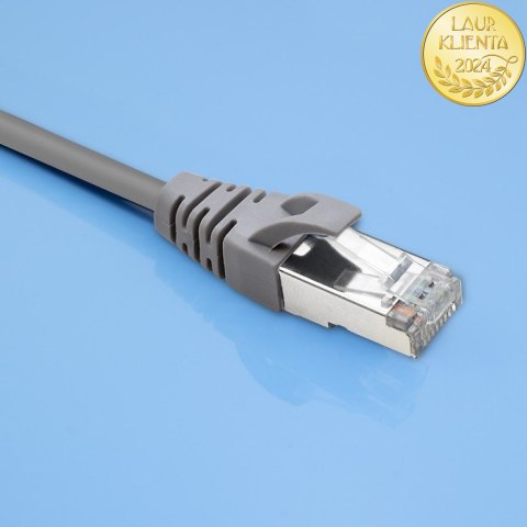 Qoltec Kabel Patchcord FTP | CAT5e | 2 x RJ-45 | 1m | High speed | Gold | Ekranowany