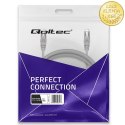 Qoltec Kabel Patchcord FTP | CAT5e | 2 x RJ-45 | 2m | High speed | Gold | Ekranowany