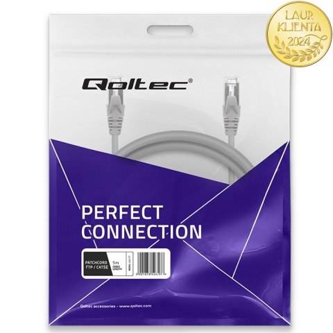 Qoltec Kabel Patchcord FTP | CAT5e | 2 x RJ-45 | 5m | High speed | Gold | Ekranowany