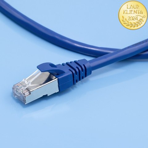Qoltec Kabel Patchcord FTP | CAT6 | 2 x RJ-45 | 1.5m | High speed | Gold | Ekranowany