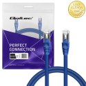 Qoltec Kabel Patchcord FTP | CAT6 | 2 x RJ-45 | 1m | High speed | Gold | Ekranowany