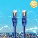 Qoltec Kabel Patchcord FTP | CAT6 | 2 x RJ-45 | 1m | High speed | Gold | Ekranowany