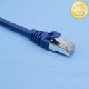 Qoltec Kabel Patchcord FTP | CAT6 | 2 x RJ-45 | 1m | High speed | Gold | Ekranowany