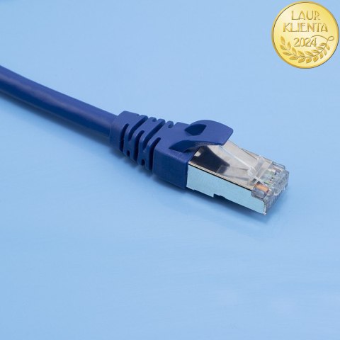 Qoltec Kabel Patchcord FTP | CAT6 | 2 x RJ-45 | 1m | High speed | Gold | Ekranowany