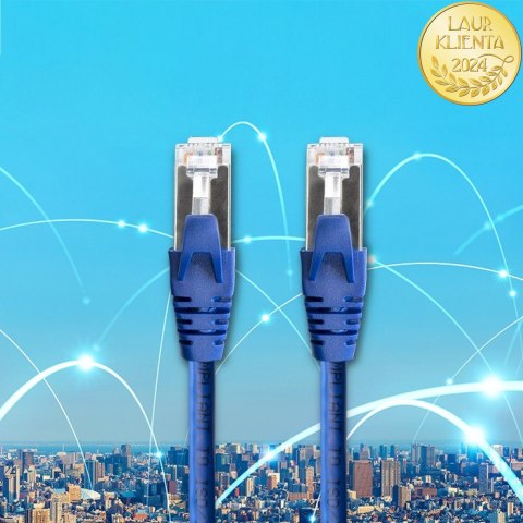 Qoltec Kabel Patchcord FTP | CAT6 | 2 x RJ-45 | 5m | High speed | Gold | Ekranowany