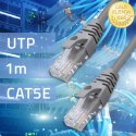 Qoltec Kabel Patchcord UTP | CAT5e | 2 x RJ-45 | 1m | High speed | Gold