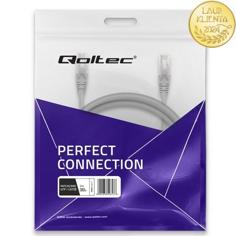 Qoltec Kabel Patchcord UTP | CAT5e | 2 x RJ-45 | 2m | High speed | Gold