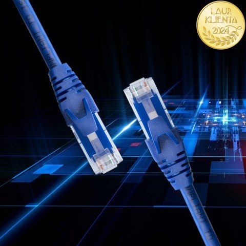 Qoltec Kabel Patchcord UTP | CAT6 | 2 x RJ-45 | 1m | High speed | Gold