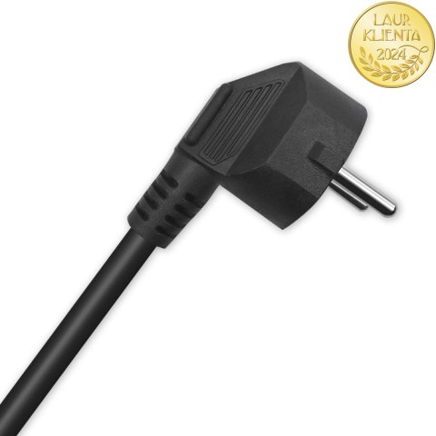 Qoltec Listwa zasilająca antyprzepięciowa | 8 gniazd | 1.8m | Czarna