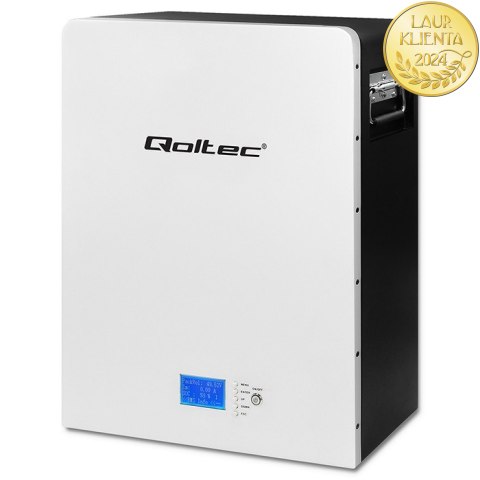 Qoltec Stabilny Magazyn energii LiFePO4 | 4.8kWh | 48V | 100Ah | BMS | LCD