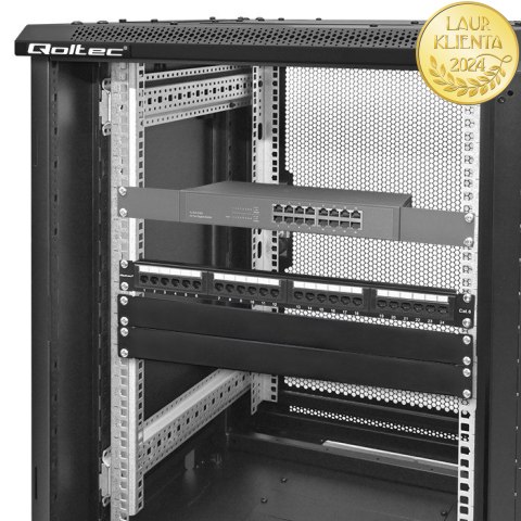 Qoltec Solidny stalowy Panel zaślepiający do szaf RACK 19" | 1U