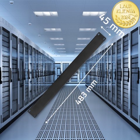Qoltec Solidny stalowy Panel zaślepiający do szaf RACK 19" | 1U