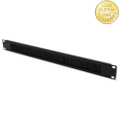 Qoltec Solidny stalowy Przepust szczotkowy do szaf RACK 19" | 1U