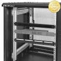 Qoltec Solidny stalowy Przepust szczotkowy do szaf RACK 19" | 1U