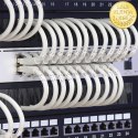 Qoltec Solidny stalowy Przepust szczotkowy do szaf RACK 19" | 1U