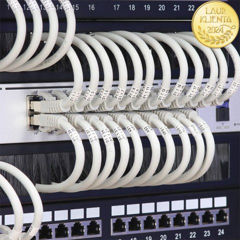 Qoltec Solidny stalowy Przepust szczotkowy do szaf RACK 19" | 1U