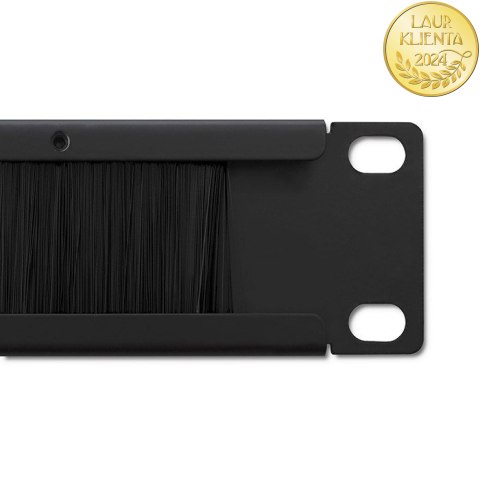 Qoltec Solidny stalowy Przepust szczotkowy do szaf RACK 19" | 1U