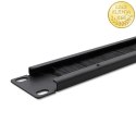 Qoltec Solidny stalowy Przepust szczotkowy do szaf RACK 19" | 1U