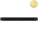 Qoltec Solidny stalowy Przepust szczotkowy do szaf RACK 19" | 1U