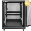 Qoltec Solidny stalowy Przepust szczotkowy do szaf RACK 19" | 1U