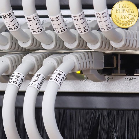 Qoltec Solidny stalowy Przepust szczotkowy do szaf RACK 19" | 1U