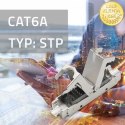 Qoltec Wtyk RJ45 beznarzędziowy STP | CAT6A | JACK PIN | T568B | T568A