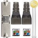 Qoltec Wtyk RJ45 beznarzędziowy STP | CAT6A | JACK PIN | T568B | T568A