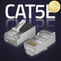 Qoltec Wtyk złącze modularne RJ45 | CAT5e | FTP | Pozłacane styki | 10 sztuk