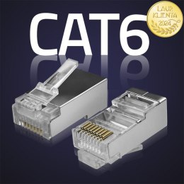 Qoltec Wtyk złącze modularne RJ45 | CAT6 | FTP | Pozłacane styki | 10 sztuk
