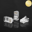 Qoltec Wtyk złącze modularne RJ45 | CAT6 | UTP | Pozłacane styki | 10 sztuk